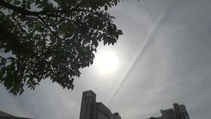 富山県内で美しい気象現象観測　午後から曇り空に