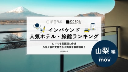 【独自調査】2026年最新：外国人に人気のホテル・旅館ランキング［山梨編］1位は「THE TOKI 富士河口湖」！| インバウンド人気ホテル・旅館ランキング　#インバウンド #MEO