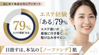 エステ経験者の約8割が最終的に選ぶ理由とは。中目黒「S:RA」が提供する、本気の肌質改善メソッド