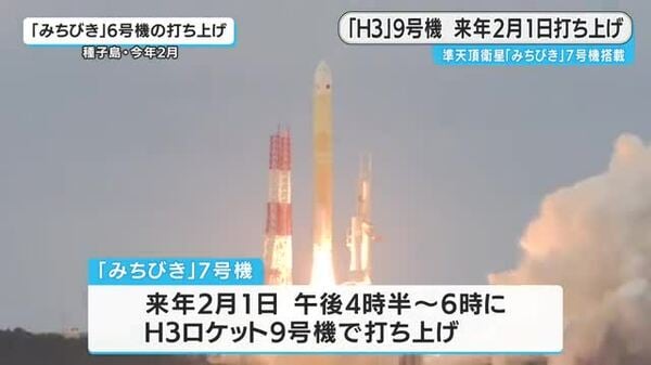 H3ロケット9号機 2026年2月1日打ち上げ みちびき7号機搭載
