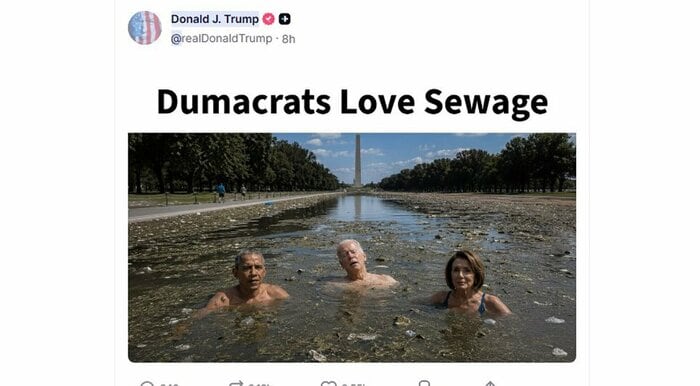 トランプ大統領が投稿したAI生成画像