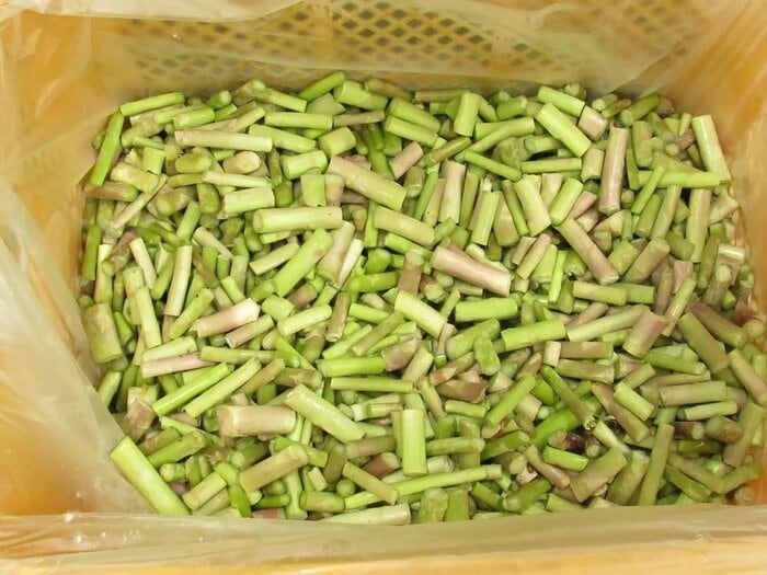 カットされた根元の廃棄部分を活用している