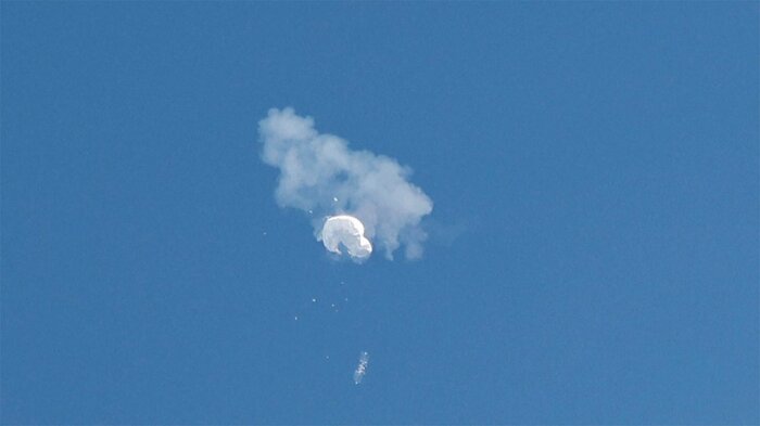 アメリカ軍に撃墜された中国の大型気球