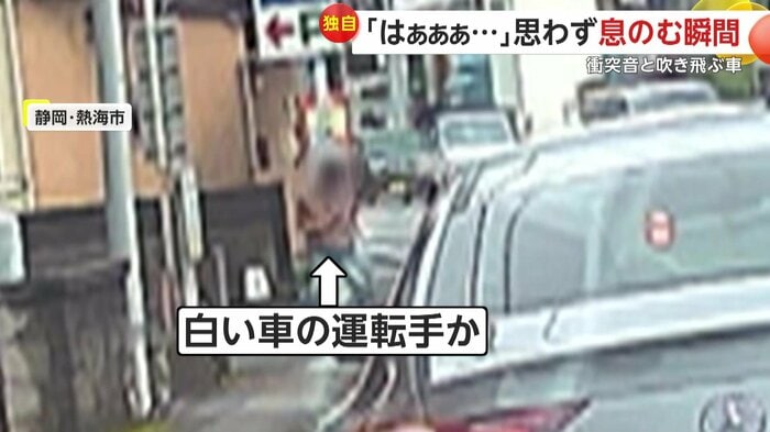 ふらふらと車から出てきた運転手(FNN投稿サイト「ビデオPost」)