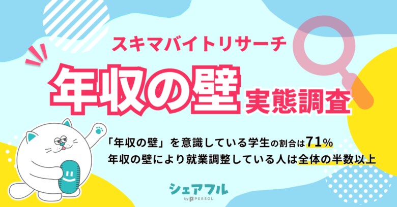 『シェアフル』スキマバイトリサーチ、「年収の壁」に関する実態調査を実施