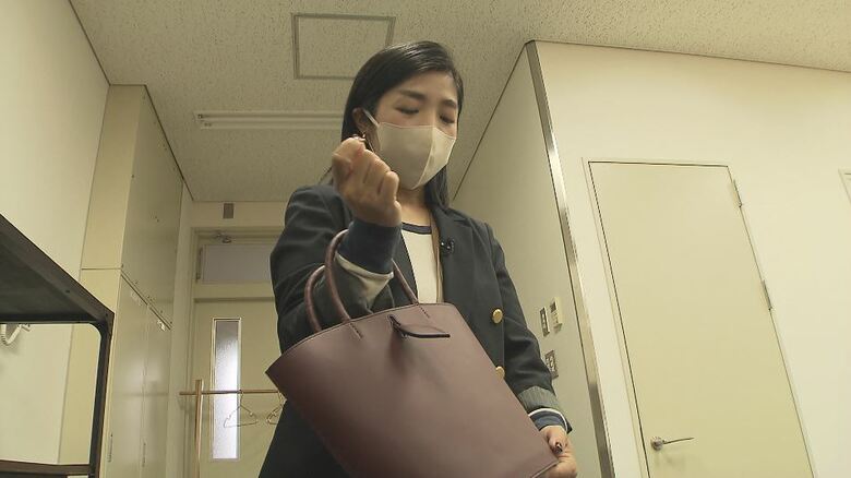 「りんごレザー」を使ったハンドバッグ