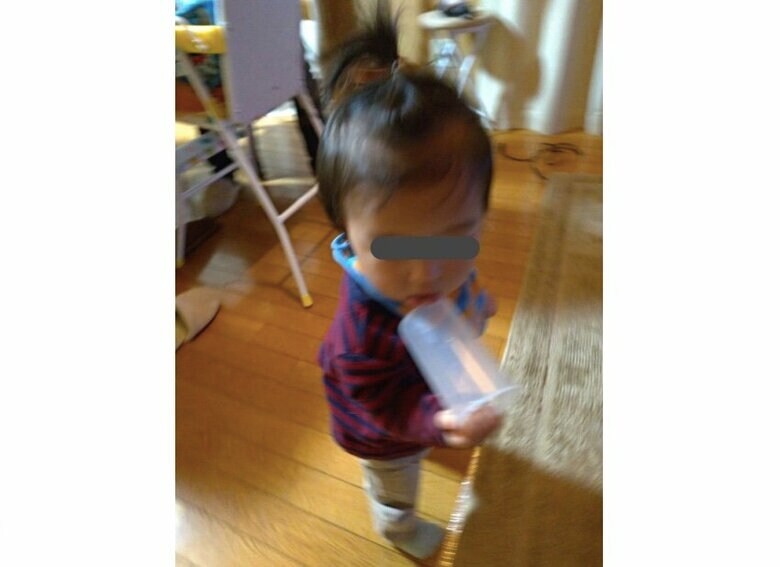 慌てて撮影した写真（提供：振り向けばしゃお子さん）