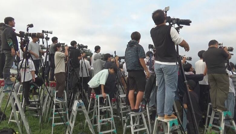 多くの鉄道ファン