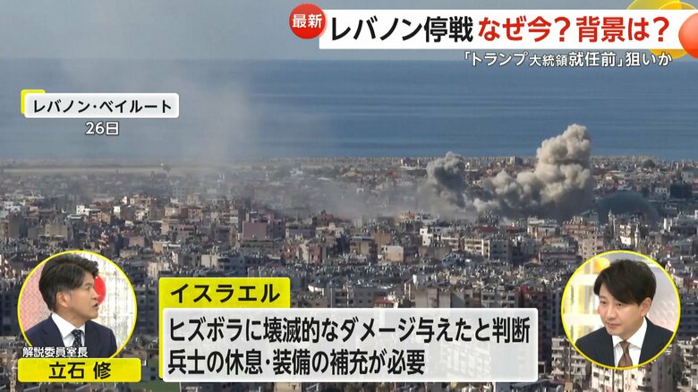 レバノン・ベイルートの空爆