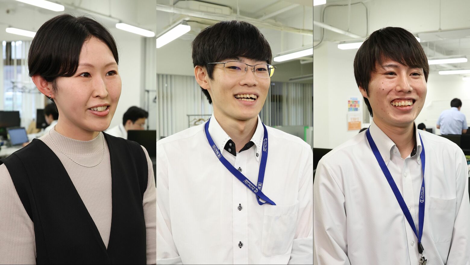 左から土屋春香さん、成田廉さん、濵口健太郎さん