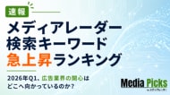 【独自調査】2026年Q1、広告業界の関心は「クチコミ」「OOH」「LLMO」へ　メディアレーダー検索ログから注目キーワードを分析 （メディアレーダー調べ）