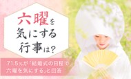 【六曜を気にする行事は?】71.5%が「結婚式の日程で六曜を気にする」と回答
