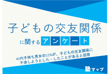 40代子持ち男女の15%が、子どもの交友関係に干渉しようとした・したことがあると回答【子どもの交友関係に関するアンケート】