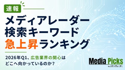 【独自調査】2026年Q1、広告業界の関心は「クチコミ」「OOH」「LLMO」へ　メディアレーダー検索ログから注目キーワードを分析 （メディアレーダー調べ）