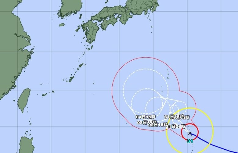 【台風情報】非常に強い台風31号の進路と影響は？非常に強い勢力維持したまま小笠原近海へ　気象予報士「今後の台風情報に注意を」｜FNNプライムオンライン