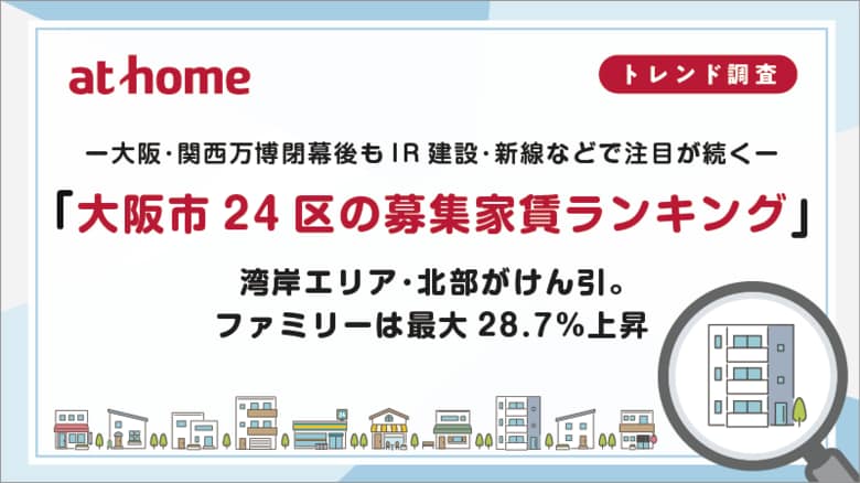 「大阪市24区の募集家賃ランキング」