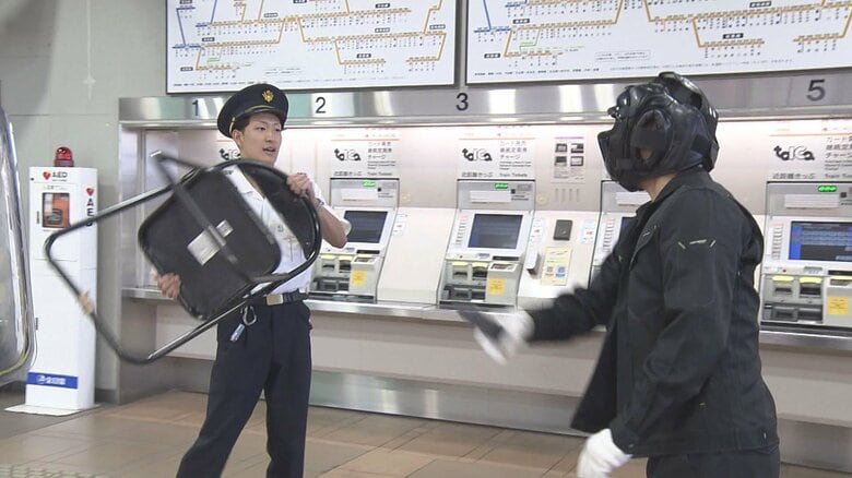 アジア大会競技会場の最寄り駅…JR笠寺駅で無差別殺傷事件を想定した訓練 制圧するまでの流れなど確認｜FNNプライムオンライン
