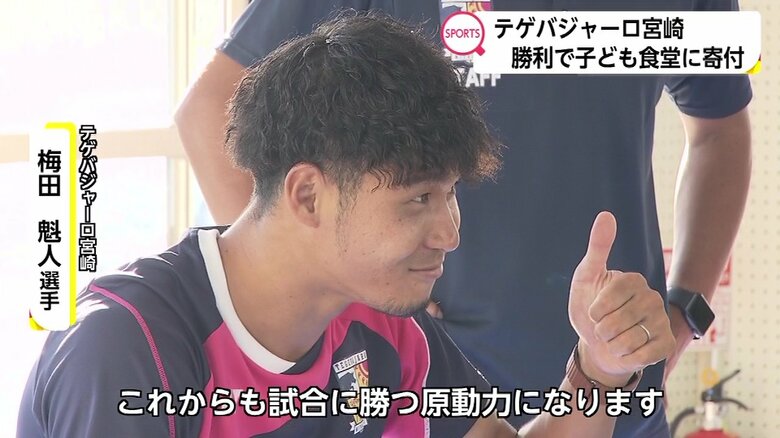 9月の月間MVPに輝いた梅田魁人選手(テゲバジャーロ宮崎)