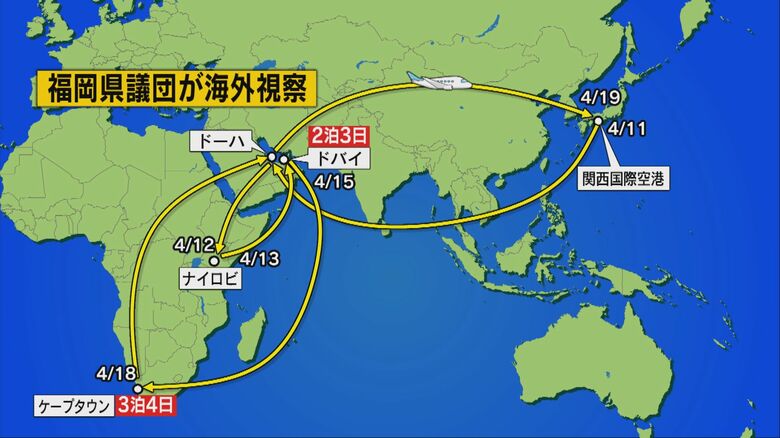 海外視察6泊9日、強行スケジュールの日程