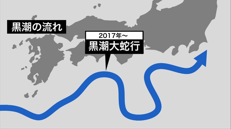 2017年以降 南に大きく蛇行していたが―