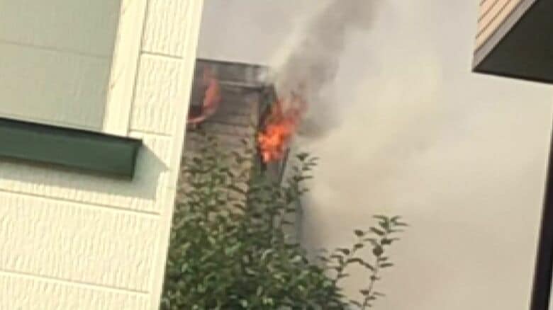 火災当時の様子（撮影：視聴者 2022年9月）