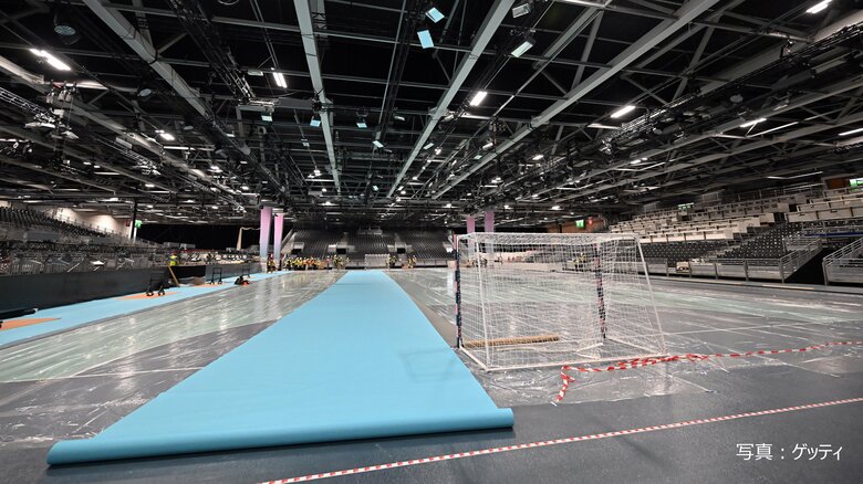 ハンドボールが行われるパリ南アリーナ