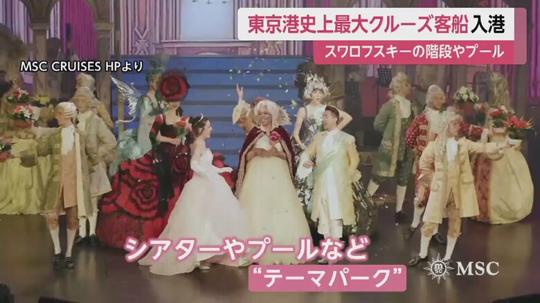 クルーズ船「MSCベリッシマ」の船内にあるシアター