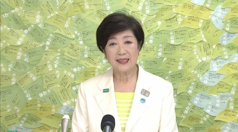 2期目に当選した小池都知事　7月5日