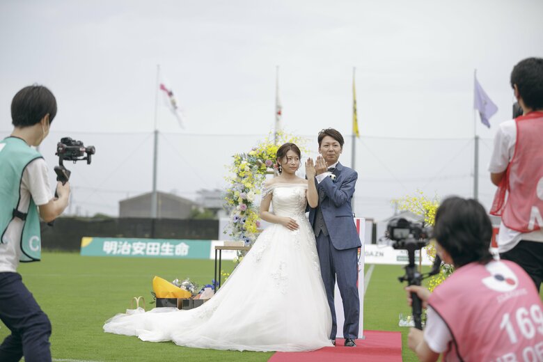 スタッフとサポーターに向けて誓いの言葉（提供元：テゲバジャーロ宮崎）