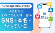 【SNS利用者500人に調査!】42.8%が、すべてもしくは一部のSNSを「本名でやっている」