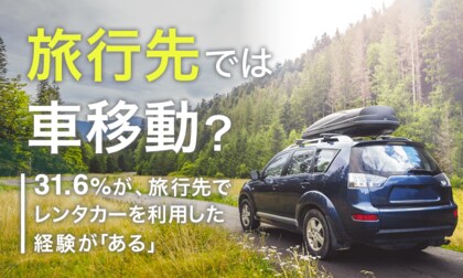 【旅行先では車移動?】31.6%が、旅行先でレンタカーを利用した経験が「ある」