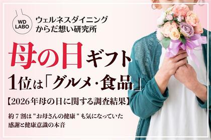 母の日ギフト1位は「グルメ・食品」、でも約7割はお母さんの健康も気になっていた　感謝と健康意識の本音【2026年母の日に関する調査結果】