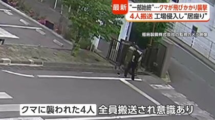 工場を次々と襲うクマ 敷地内に居座る 男性逃げ惑い引き倒される 専門