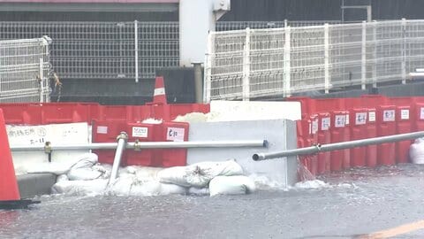 【中継】台風25号最接近へ　マンホールから水溢れ滝のような激しい音も　下水道管の排水追いつかず　一部住民対象に簡易トイレ配布　千葉・松戸