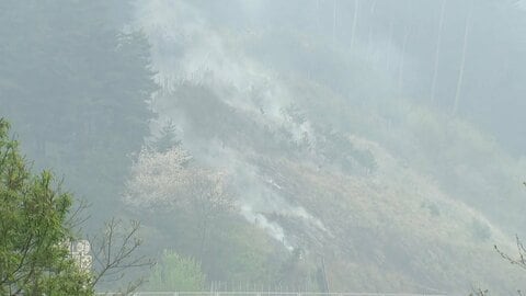 岩手・大槌町　山林火災発生から6日目も延焼拡大1600ヘクタール超焼失　初めての雨も「もっと強い雨を期待」　