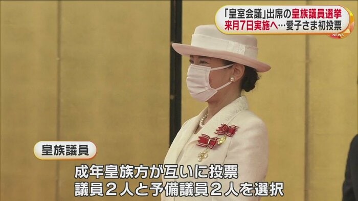 天皇陛下と上皇さまをのぞき、皇后さまをはじめとする成年皇族方が互いに投票する