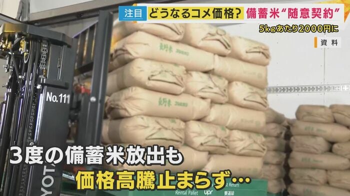 コメの価格高騰止まらず