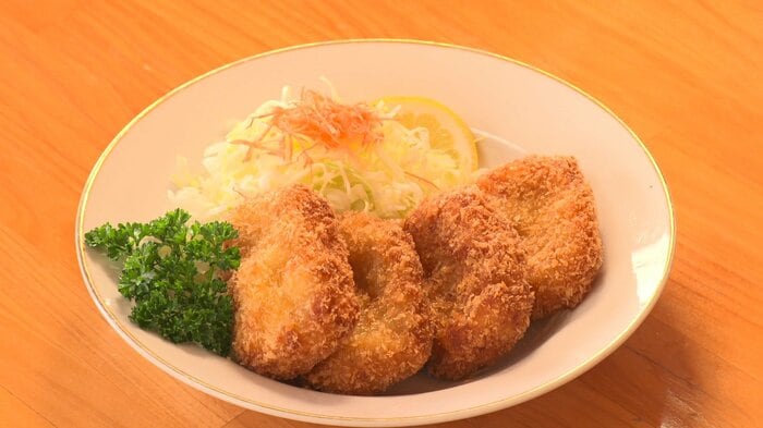 イスズミで作った特製メンチカツ