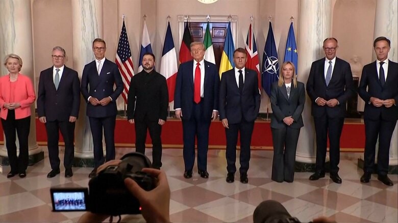 【速報】和平合意か停戦か　トランプ大統領、ゼレンスキー大統領と欧州首脳らの会談が始まる｜FNNプライムオンライン