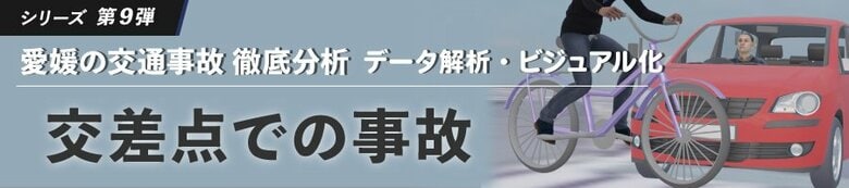「愛媛の交通事故 徹底分析～データ解析・ビジュアル化～」第９弾「交差点での事故」