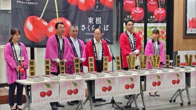 1kg145万円！「東根さくらんぼ」が過去最高額で落札　“粒のそろい・色・つや際立つ”品評会で最優秀賞【山形発】｜FNNプライムオンライン