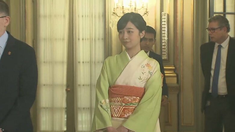 2018年に姉・小室眞子さんが着用していた若草色の振り袖