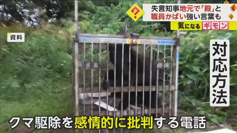 檻にかかるクマ。秋田県ではクマの被害が広がっている