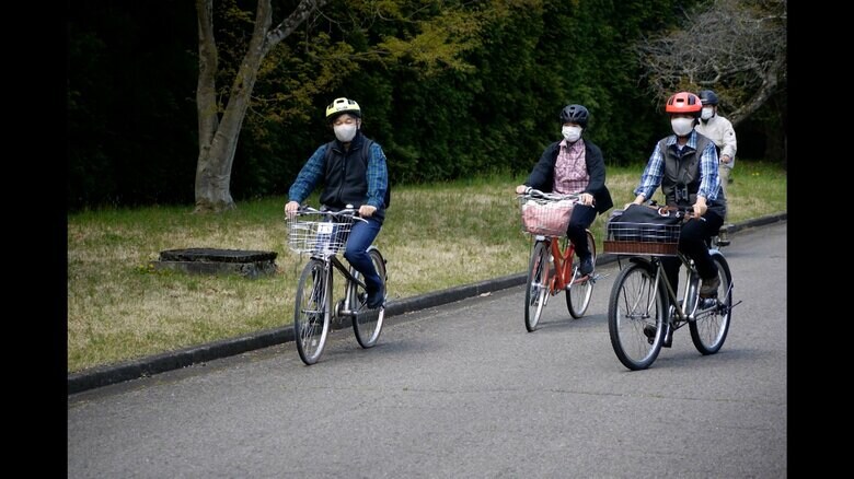 御料牧場でサイクリング　2023年4月　提供宮内庁