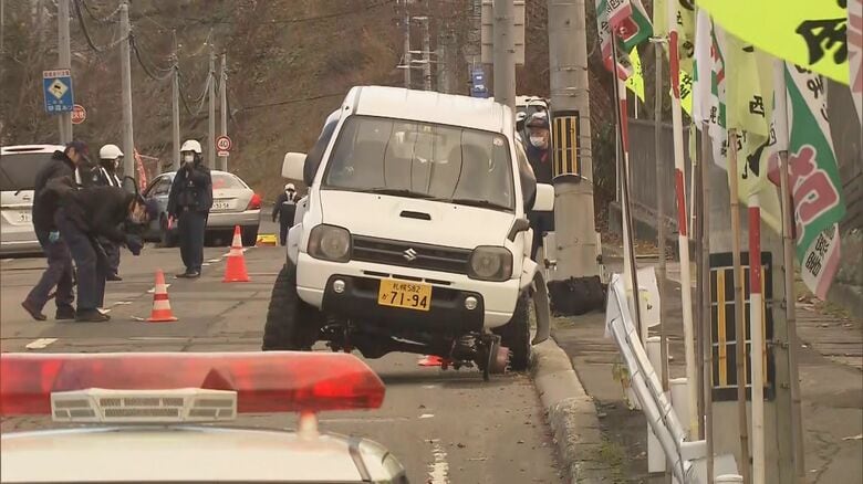 前輪が外れる事故（札幌市）