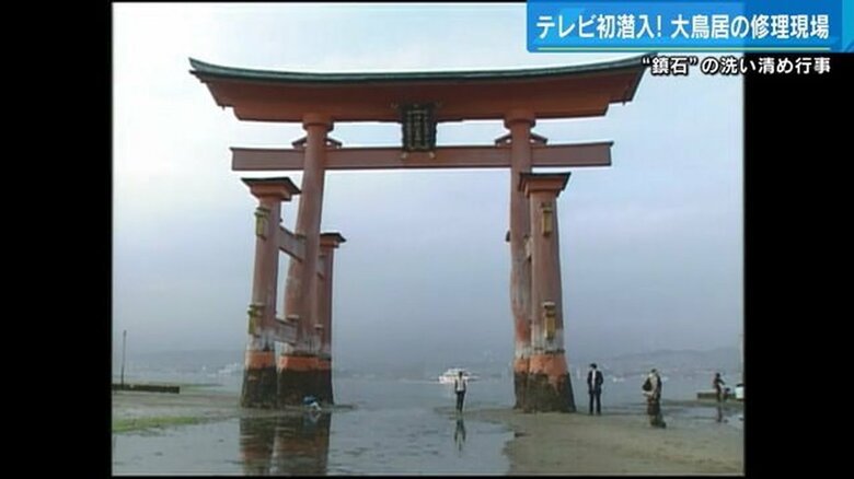 人と比べると大鳥居の大きさがわかる