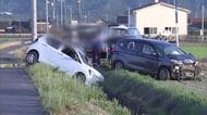 見通しの良い交差点でなぜ…出合い頭に車同士が衝突し１台が溝に転落　82歳男性が死亡（島根・出雲市）