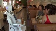 レストランに助っ人登場 見慣れない“ロボット店員”に困惑