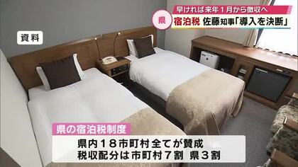 宿泊税知事「導入を決断した」早ければ2027年1月から徴収へ　大分県内18市町村全てが導入に賛成