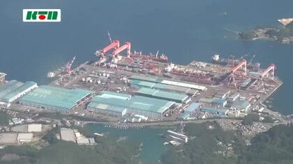 大島造船所で従業員が足場ごと倒れ死亡　建造中の船で溶接の点検作業中に事故　